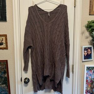 free people oversized cable knit sweater dress sz M